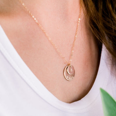 Generations Disc Necklace - Barberry + Lace