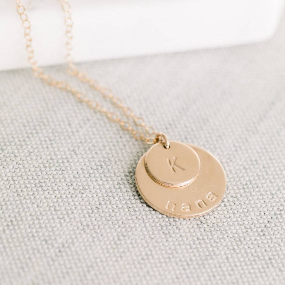Generations Disc Necklace - Barberry + Lace