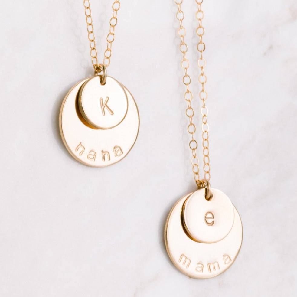 Generations Disc Necklace - Barberry + Lace