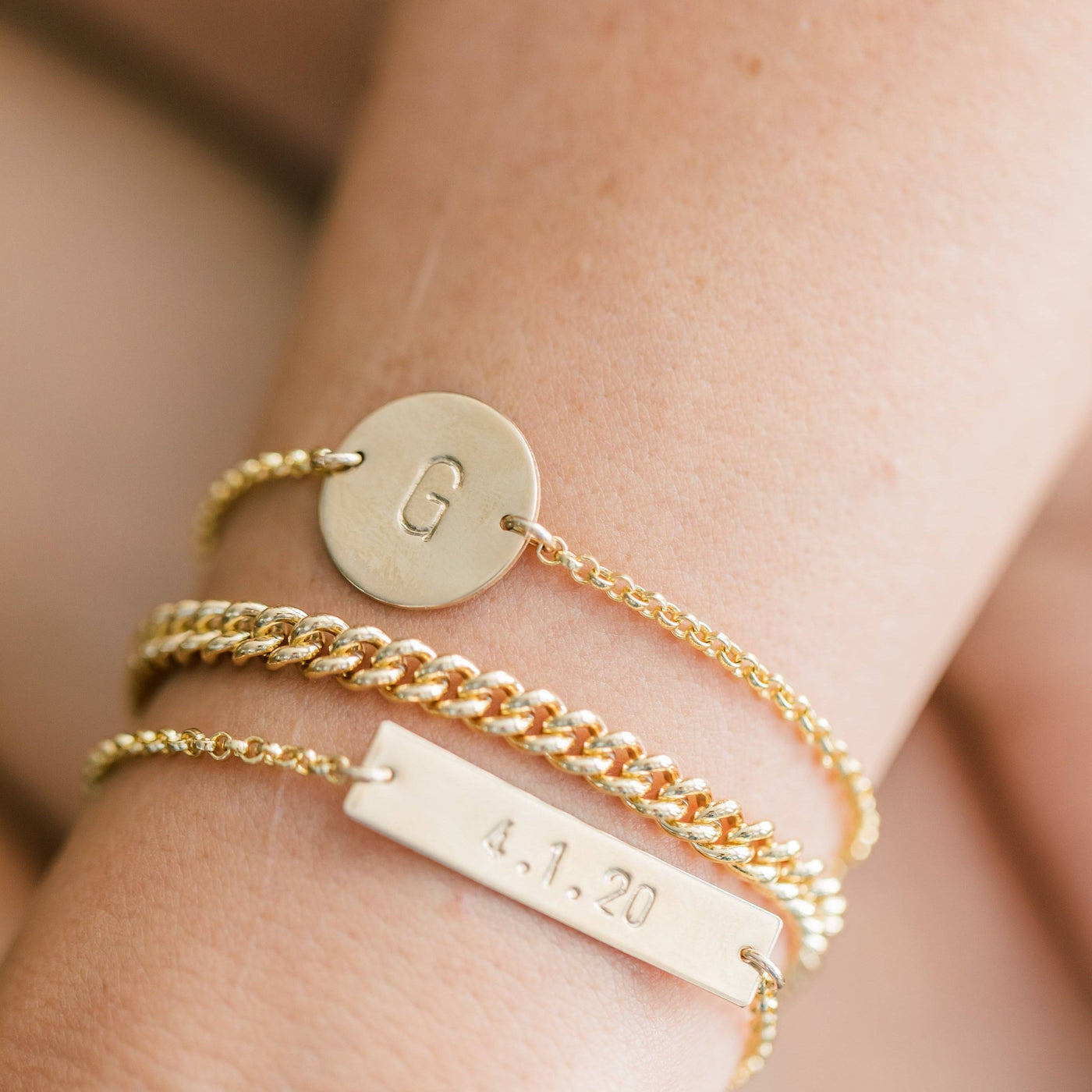 Personalized Disc Bracelet