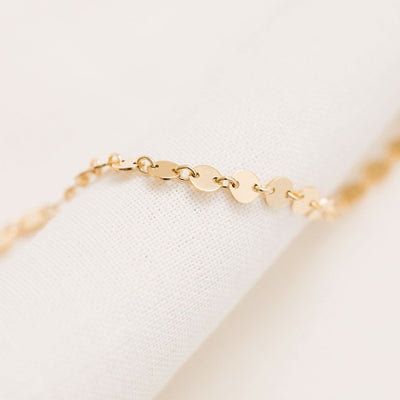 Disc Chain Bracelet - Barberry & Lace