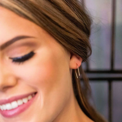 Open Arc Earrings - Barberry & Lace