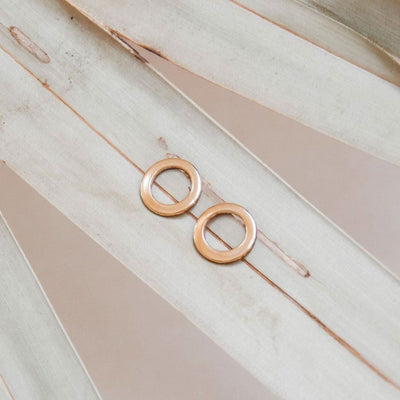 Open Circle Stud Earrings - Barberry & Lace