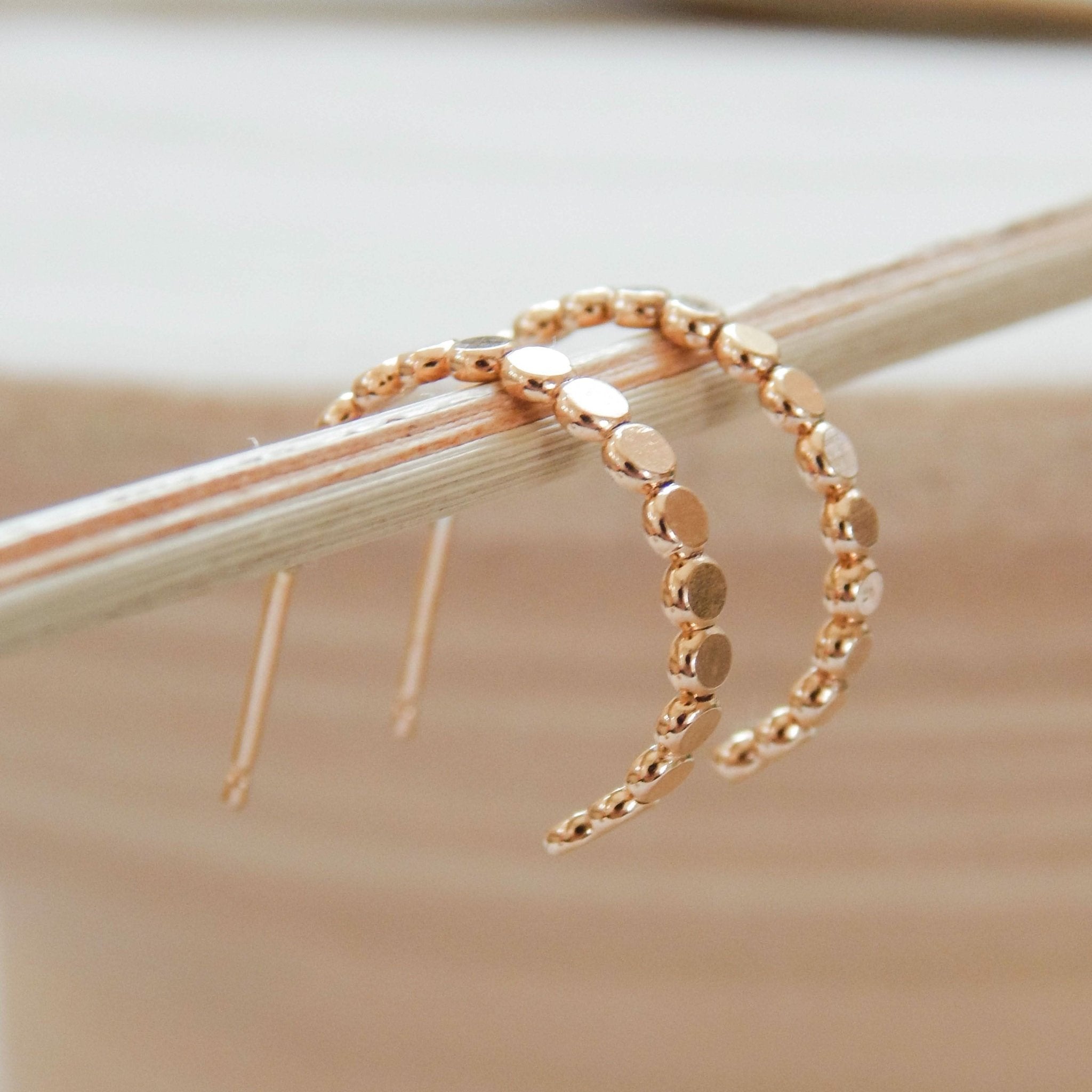 Pebble Hoop Stud Earrings - Barberry & Lace