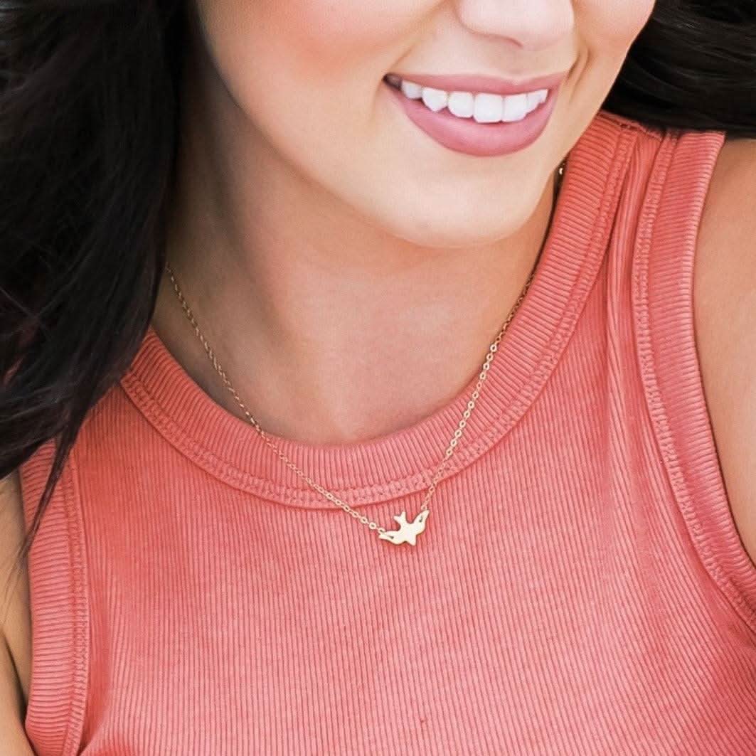 Soaring Bird Necklace - Barberry & Lace