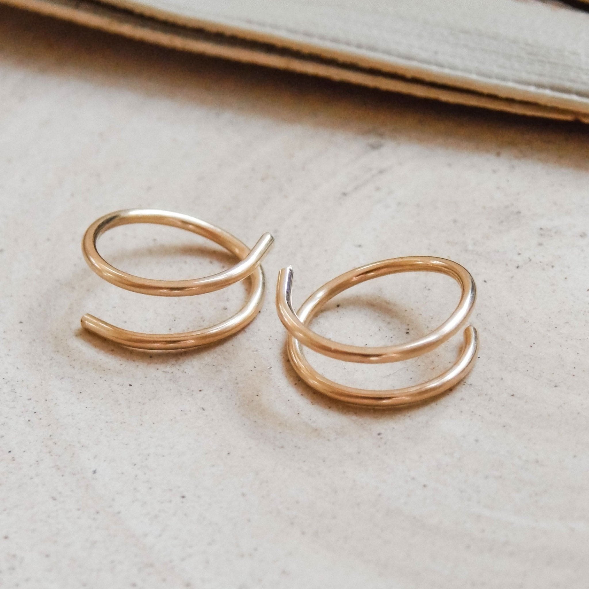 Her lip to ハーリップトゥ Double Ridge Hoop Earrings Double Ridge Hoop Pierces